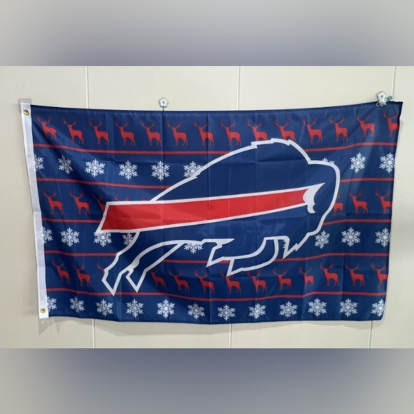 Buffalo Bills Christmas Flag Banner 3 x 5 New Limited - Picture 1 of 1